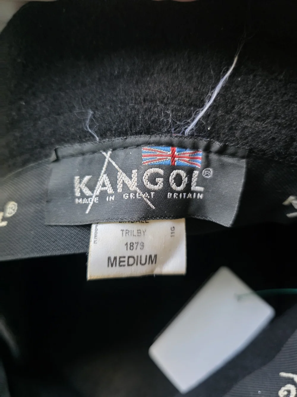 Kangol Y2K Trilby Wool Felt Hat Black Medium Made in Great Britain Bucket Hat